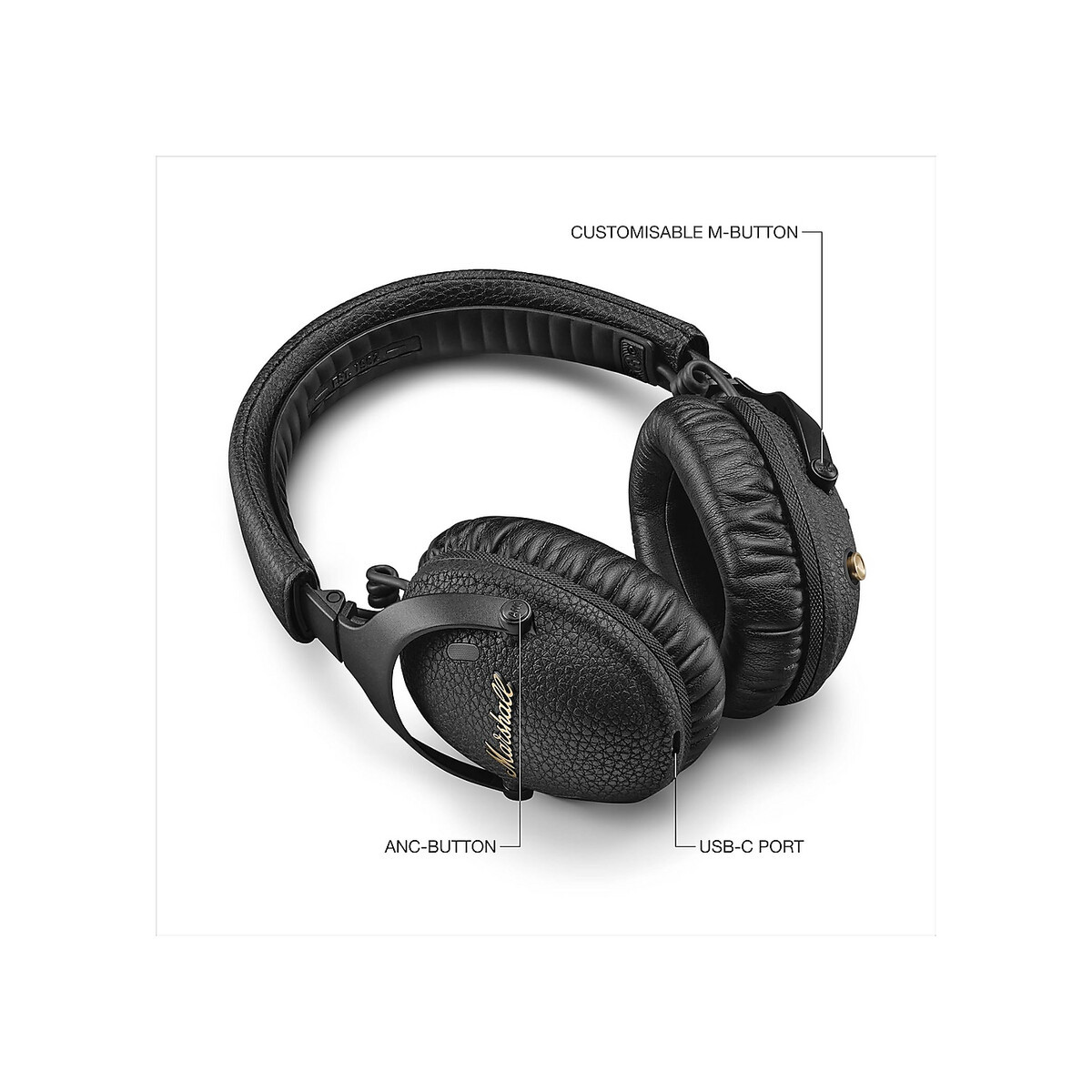 Marshall - Monitor III ANC Active Noise Cancellation, Wireless Bluetooth Headphones