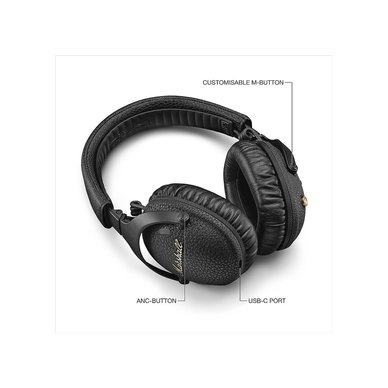 Marshall - Monitor III ANC Active Noise Cancellation, Wireless Bluetooth Headphones