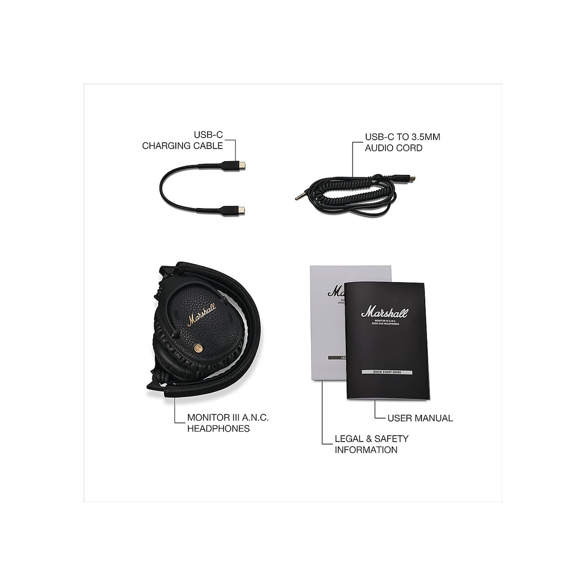 Marshall - Monitor III ANC Active Noise Cancellation, Wireless Bluetooth Headphones