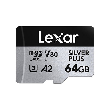 Lexar - Silver Plus 64GB Micro SD Card