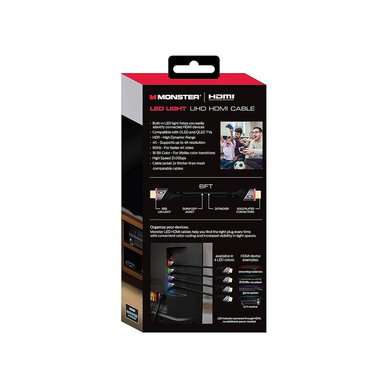 Monster - 6ft High Speed 4K Hdr Hdmi Cable