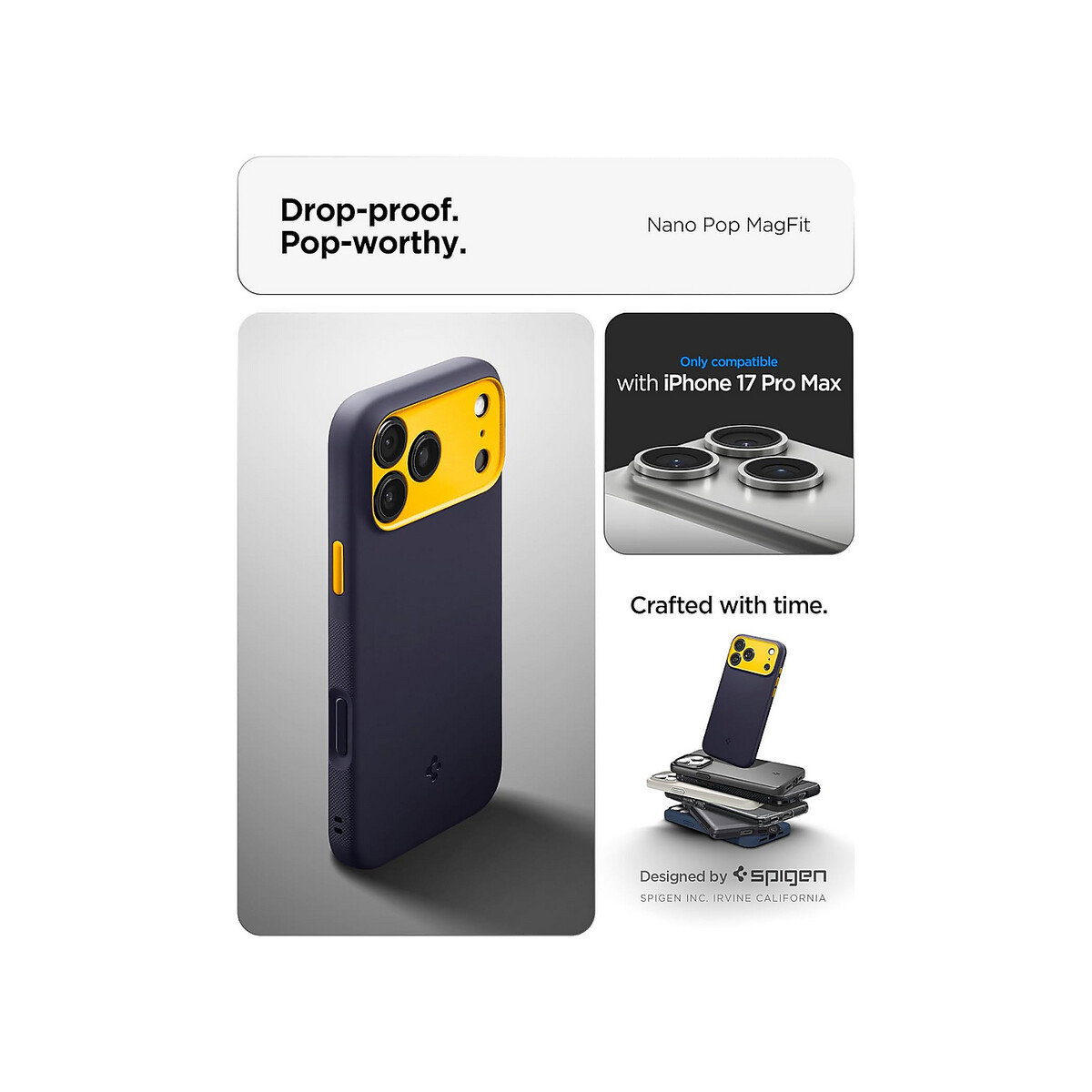 Spigen - for iPhone 17 Pro Max Case, Nano Pop MagFit