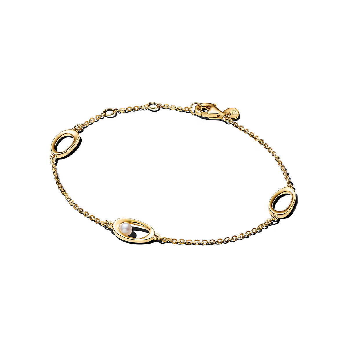 Organically Shaped Oval & Treated Freshwater Cultured Pearl Bracelet