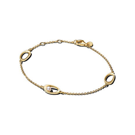 Organically Shaped Oval & Treated Freshwater Cultured Pearl Bracelet