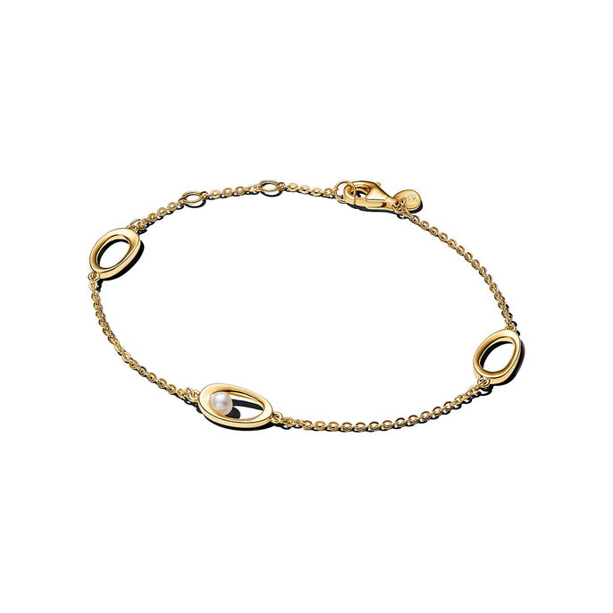 Organically Shaped Oval & Treated Freshwater Cultured Pearl Bracelet Organically Shaped Oval & Treated Freshwater Cultured Pearl Bracelet