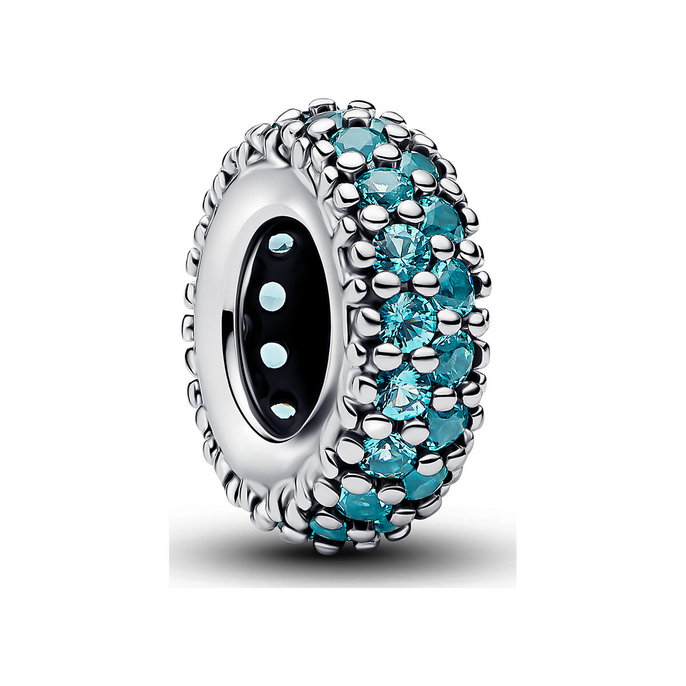 Ice Blue Stone Spacer Charm