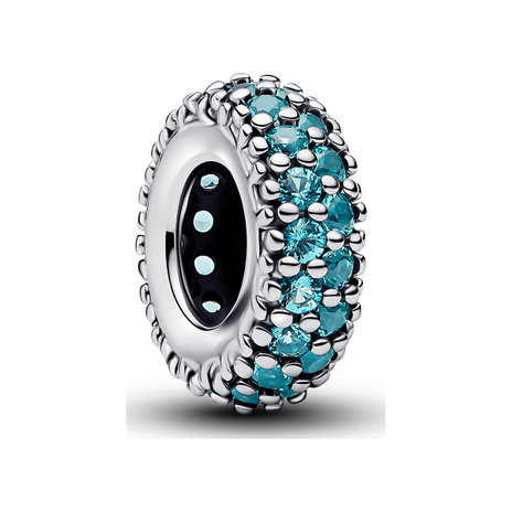 Ice Blue Stone Spacer Charm
