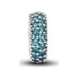 Ice Blue Stone Spacer Charm Ice Blue Stone Spacer Charm