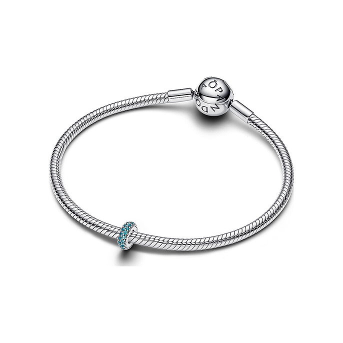 Ice Blue Stone Spacer Charm