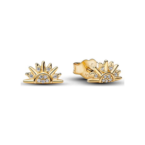 Celestial Sparkling Sun Stud Earrings