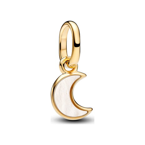 White Crescent Moon Mini Dangle Charm