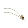 Organically Shaped Stone-Set Heart Pendant Necklace Organically Shaped Stone-Set Heart Pendant Necklace