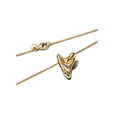 Organically Shaped Stone-Set Heart Pendant Necklace Organically Shaped Stone-Set Heart Pendant Necklace