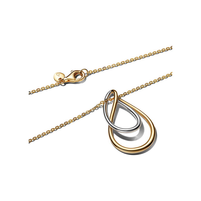 Two-Tone Double Pendant Necklace Two-Tone Double Pendant Necklace