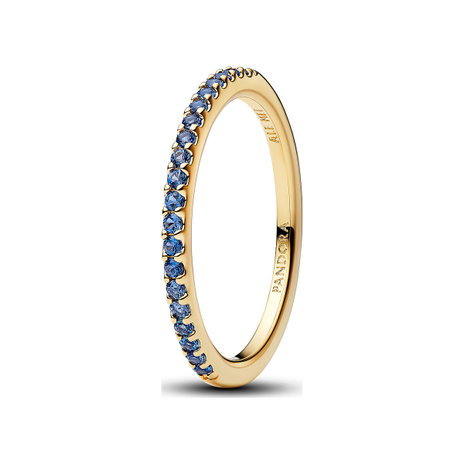 Sparkling Blue Half-Eternity Band Ring