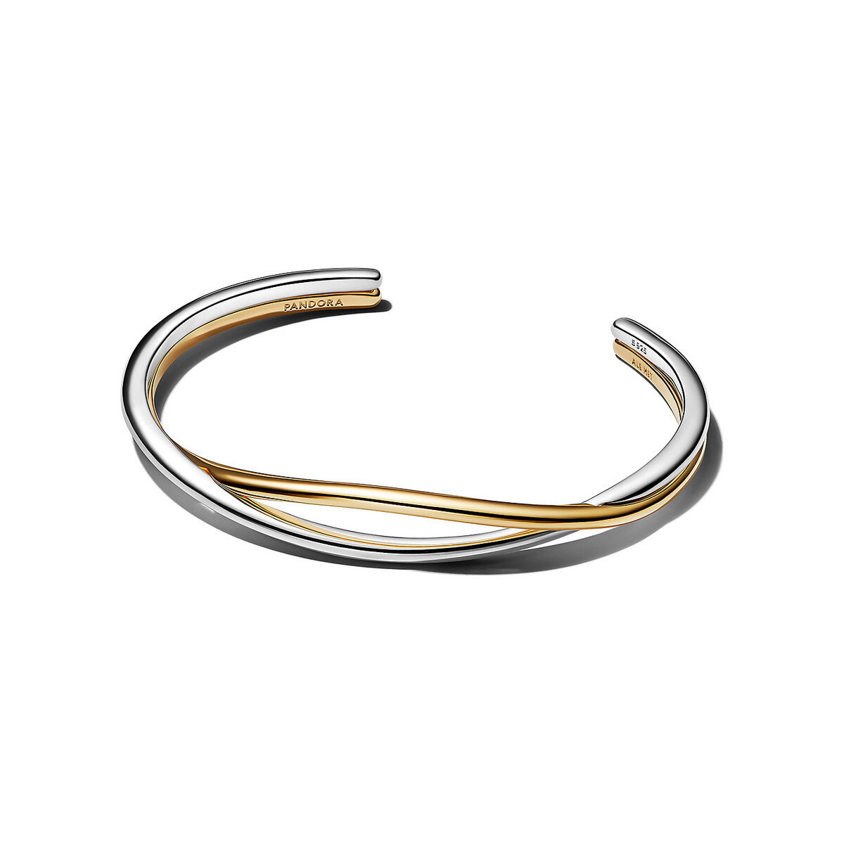 Entwined Two-Tone Open Bangle