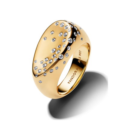 Stone-Set Oval Domed Signet Ring