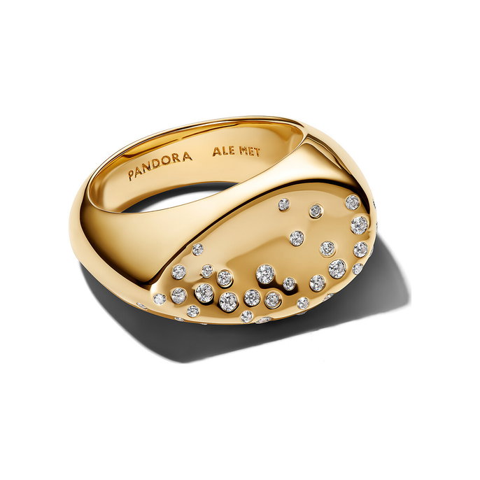 Stone-Set Oval Domed Signet Ring Stone-Set Oval Domed Signet Ring