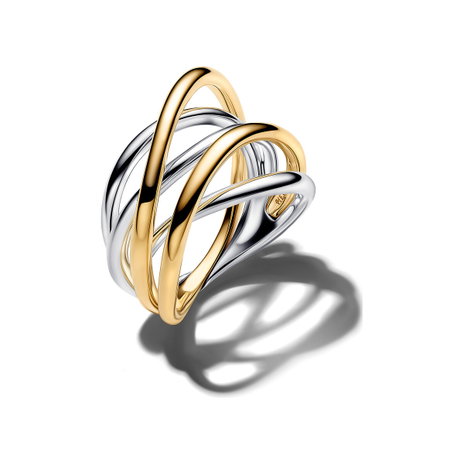 Two-Tone Entwined Band Ring