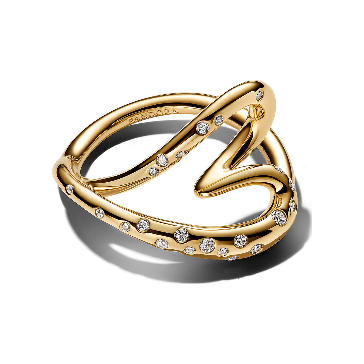 Organically Shaped Stone-Set Heart Ring