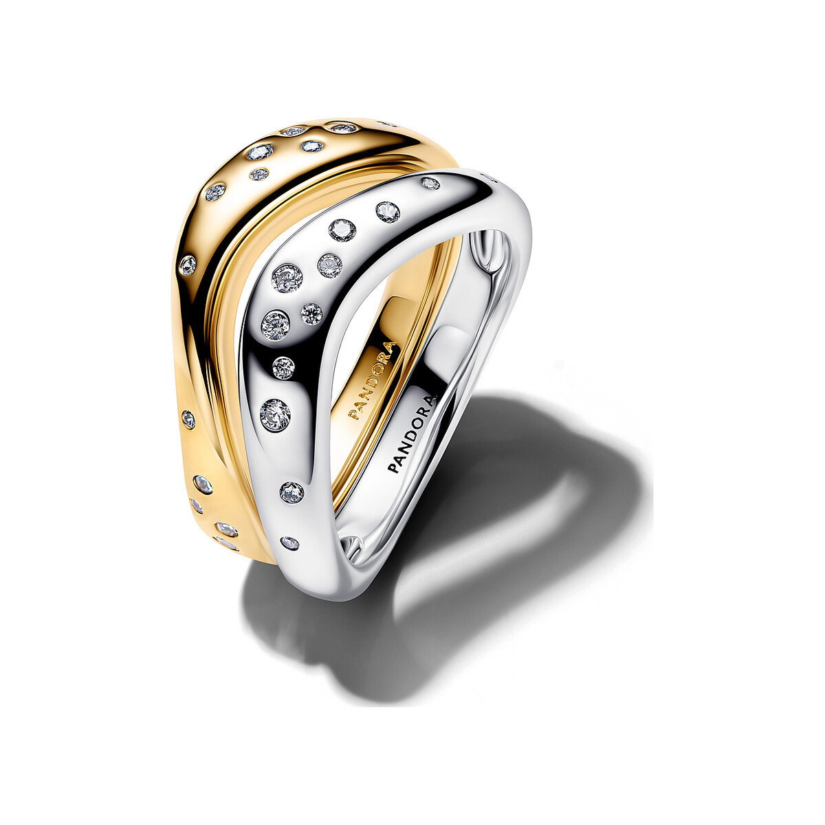 Organically Shaped Two-Tone Stacking Rings