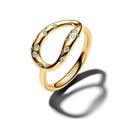 Organically Shaped Stone-Set Statement Ring