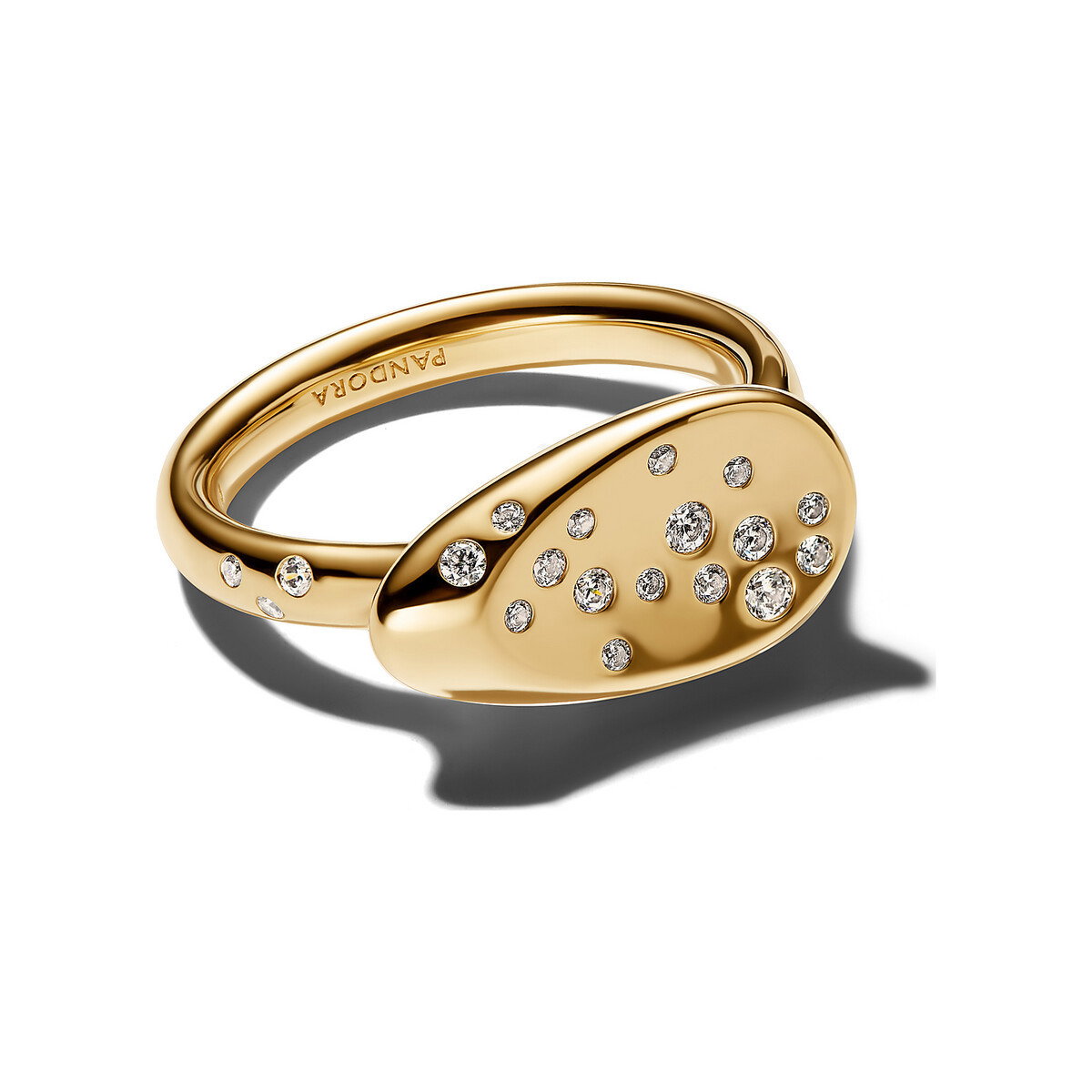 Small Stone-Set Oval Signet Ring