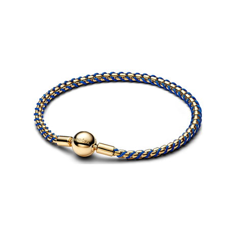 Blue Cord Box Chain Bracelet
