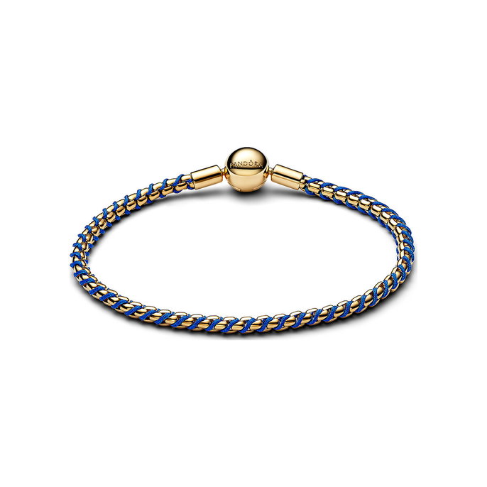Blue Cord Box Chain Bracelet
