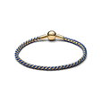 Blue Cord Box Chain Bracelet Blue Cord Box Chain Bracelet