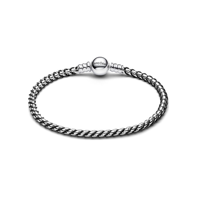 Black Cord Box Chain Bracelet