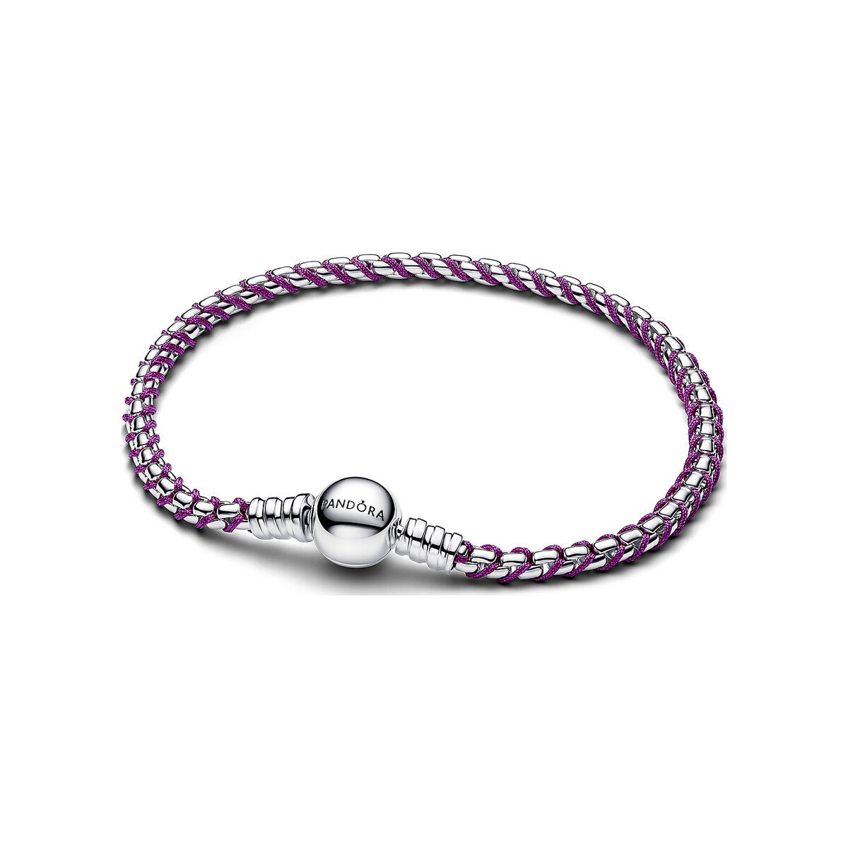 Purple Cord Box Chain Bracelet