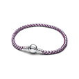 Purple Cord Box Chain Bracelet Purple Cord Box Chain Bracelet
