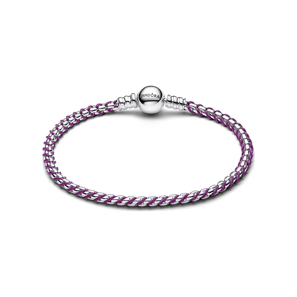 Purple Cord Box Chain Bracelet