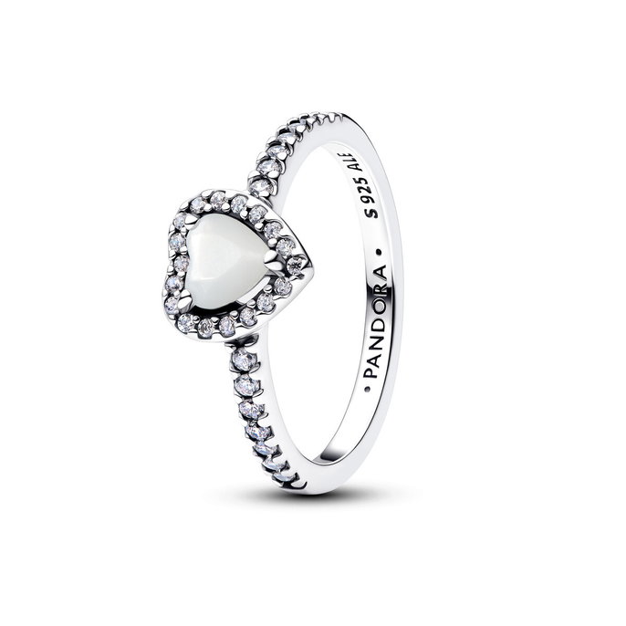 Elevated White Heart Ring Elevated White Heart Ring