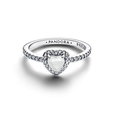 Elevated White Heart Ring Elevated White Heart Ring