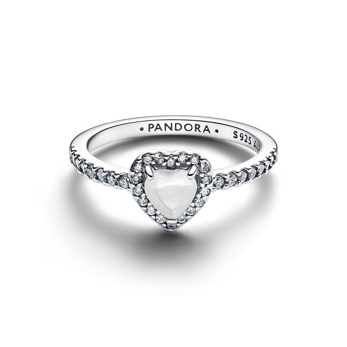 Elevated White Heart Ring Elevated White Heart Ring