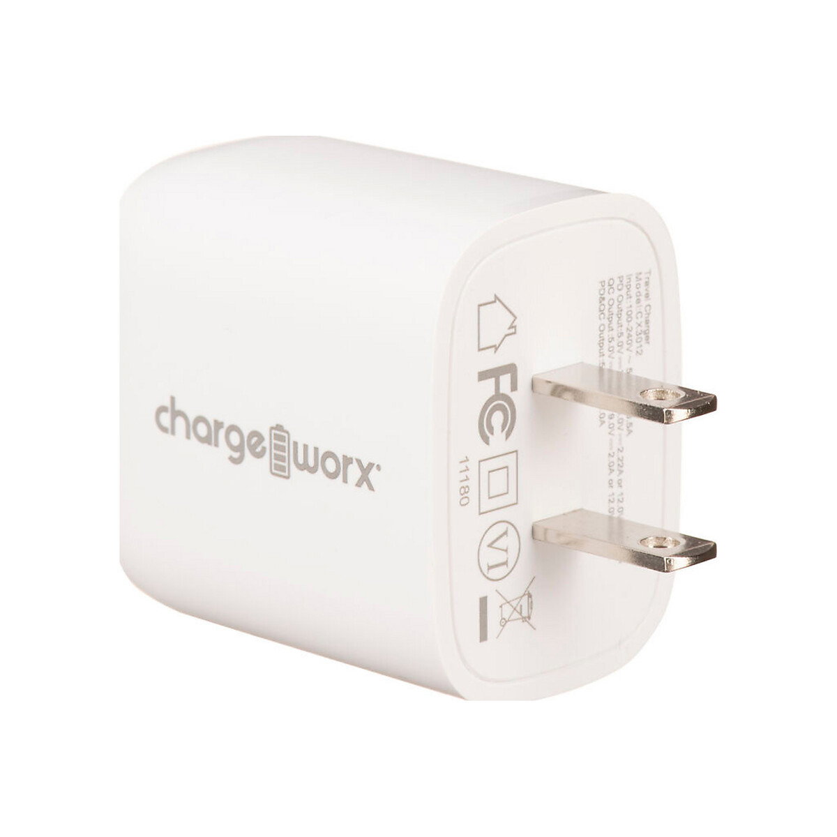 Charge Worx - Dual Port PD Wall Charger with 6ft Cable
