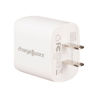 Charge Worx - Dual Port PD Wall Charger with 6ft Cable