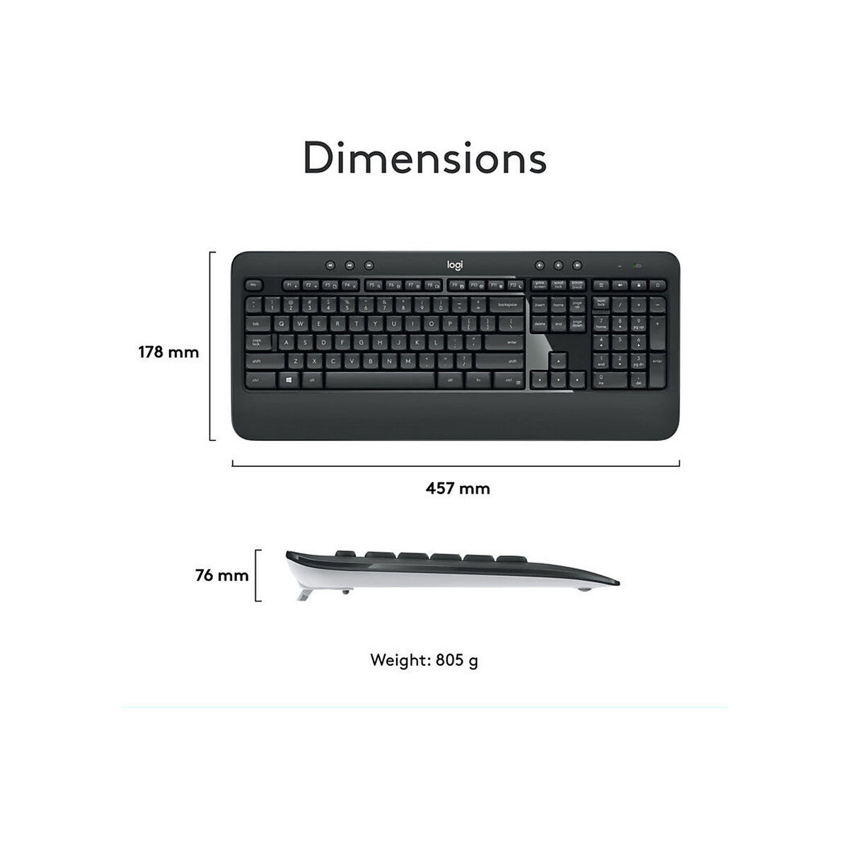Logitech - MK540 Wireless Keyboard and Mouse Combo