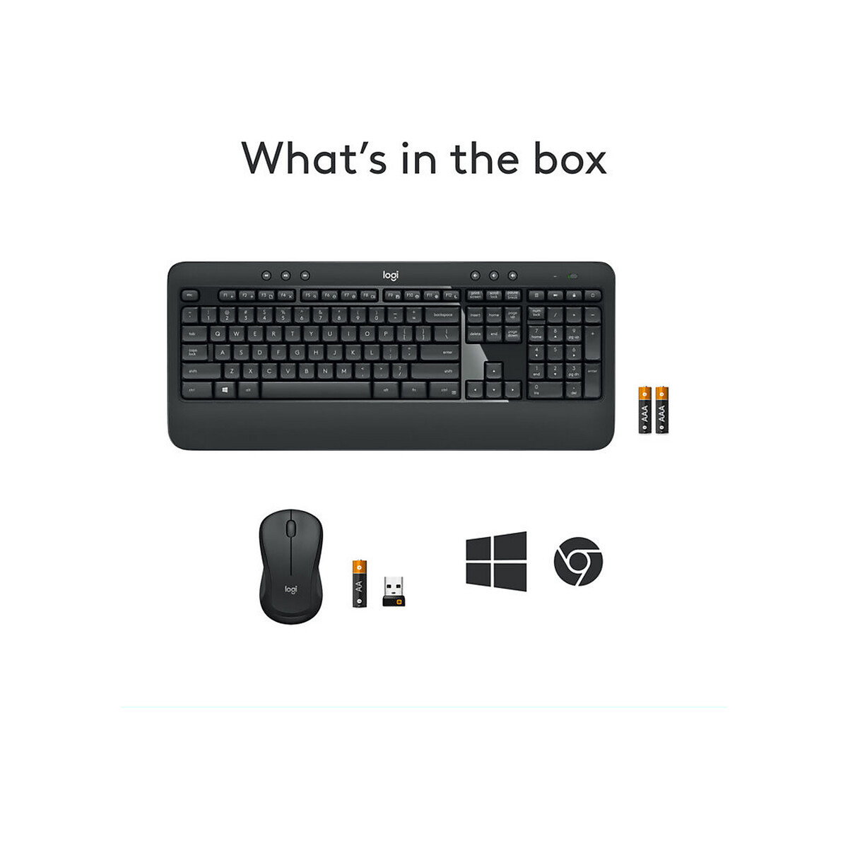 Logitech - MK540 Wireless Keyboard and Mouse Combo