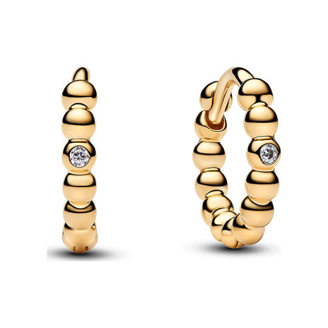 Beaded Huggie Earrings #264823C01