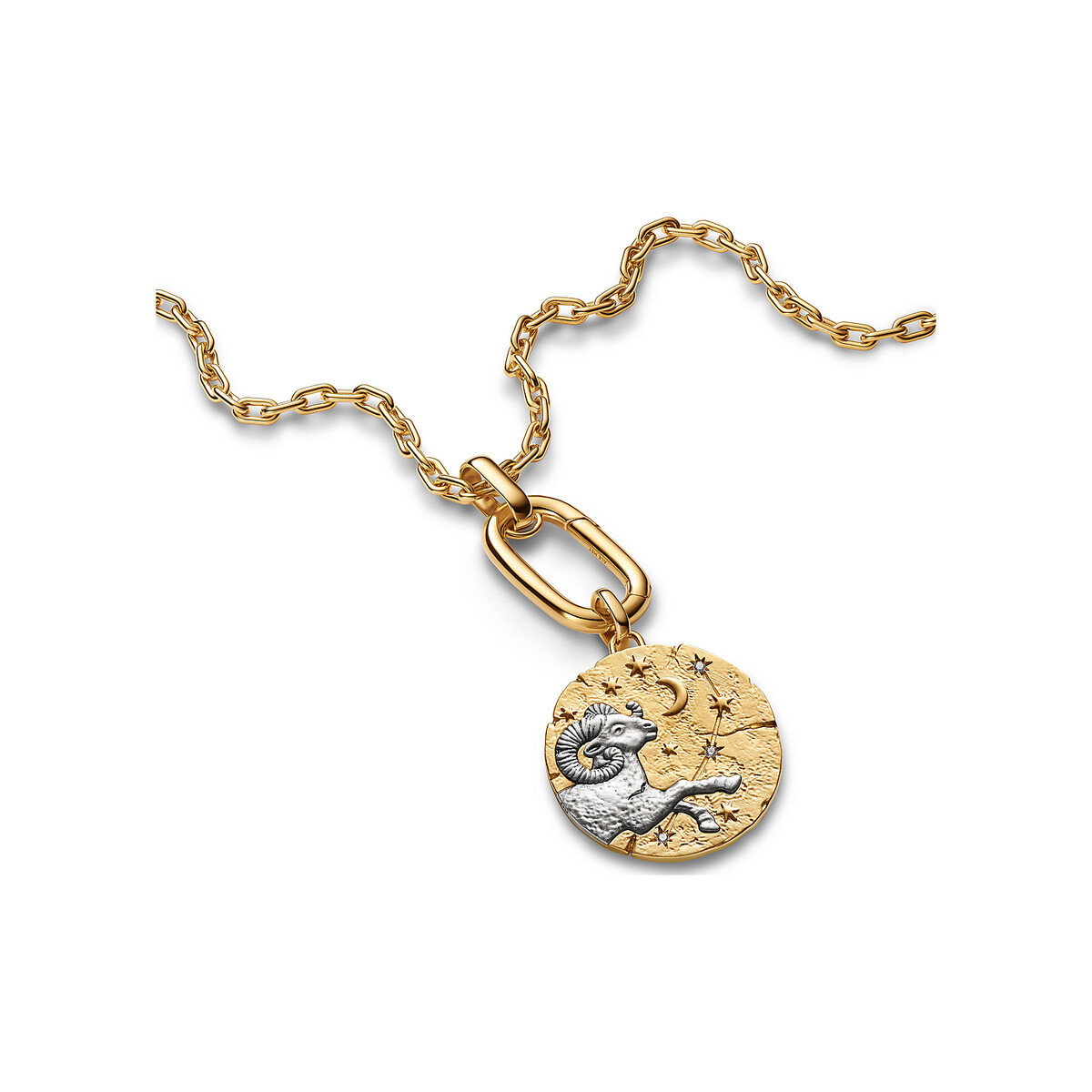 Aries Zodiac Oversized Medallion Charm