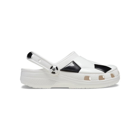 CLASSIC SOCCER BALL CLOG KIDS - WHITE/BLACK MARBLED