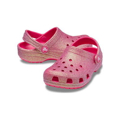 CLASSIC IRIDESCENT GLITTER CLOG TODDLERS - DUSTY GRAPEFRUIT
