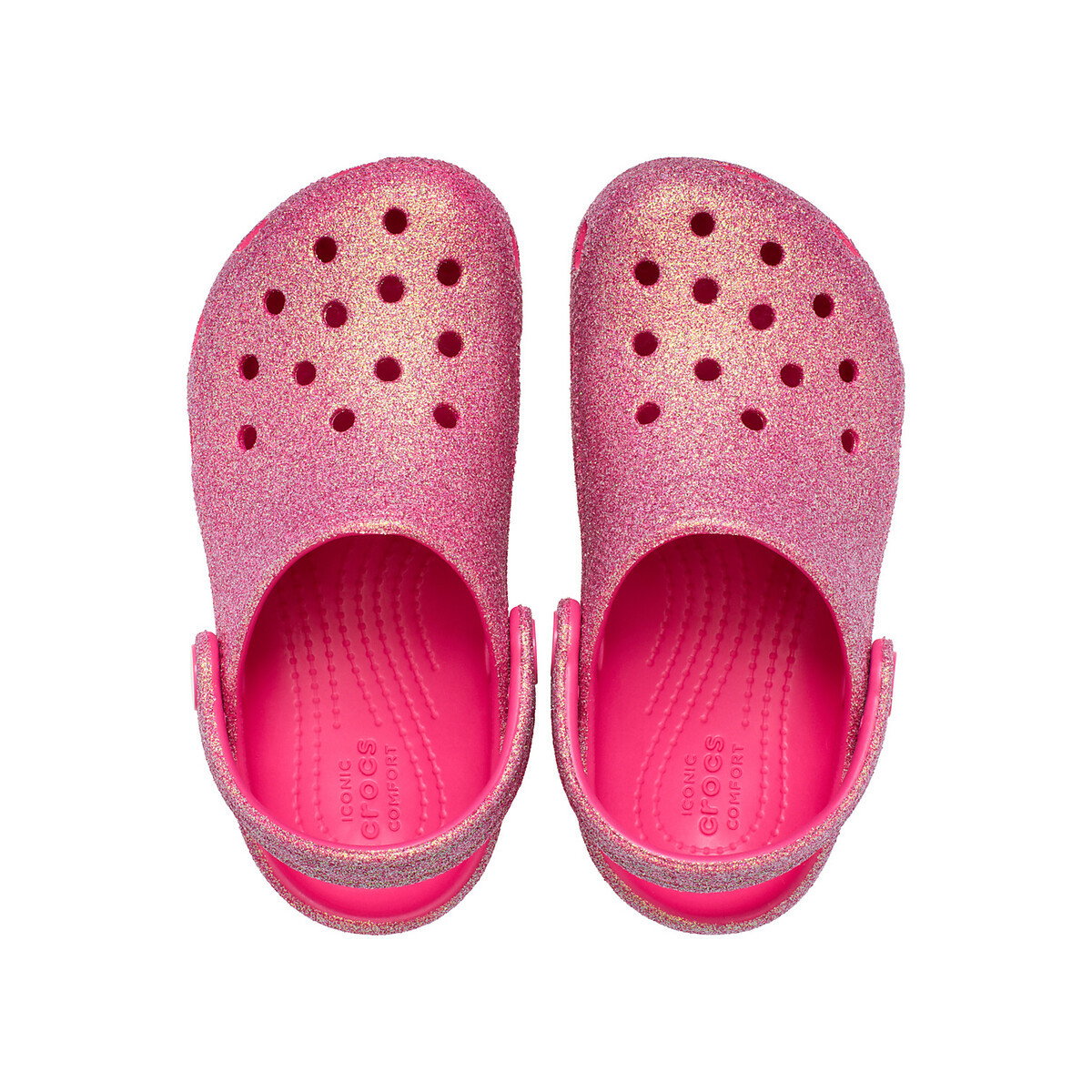 CLASSIC IRIDESCENT GLITTER CLOG TODDLERS - DUSTY GRAPEFRUIT