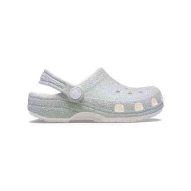 CLASSIC IRIDESCENT GLITTER CLOG KIDS - WHITE