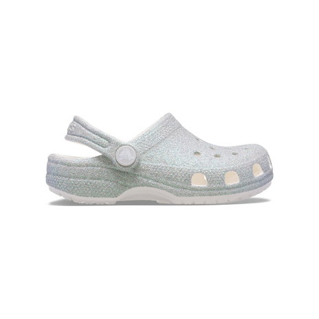 CLASSIC IRIDESCENT GLITTER CLOG KIDS - WHITE