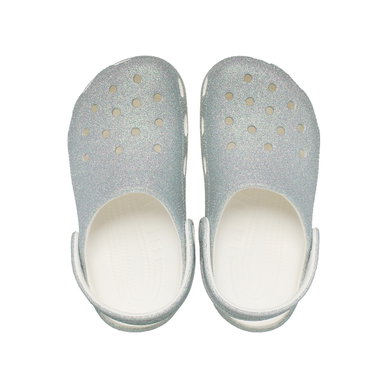 CLASSIC IRIDESCENT GLITTER CLOG KIDS - WHITE