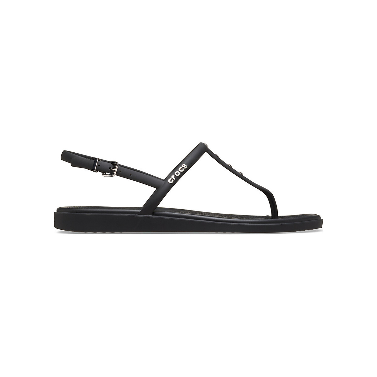 MIAMI STUDDED THONG FLIP - BLACK